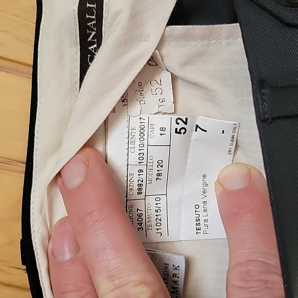 Canali exclusive black Pleatsd Suit Pantz Dress Pants 34w - Picture 7 of 11